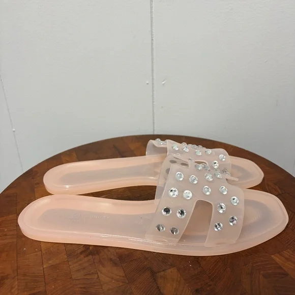 Chinese Laundry Charli light pink vinyl Jelly Sandals Size 11 - Picture 5 of 8